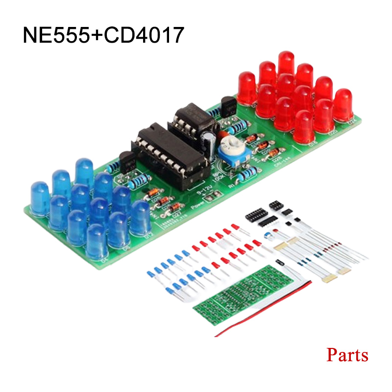 Diy Electronics Learning Kit - IC LED Kırmızı Mavi Çift Renkli