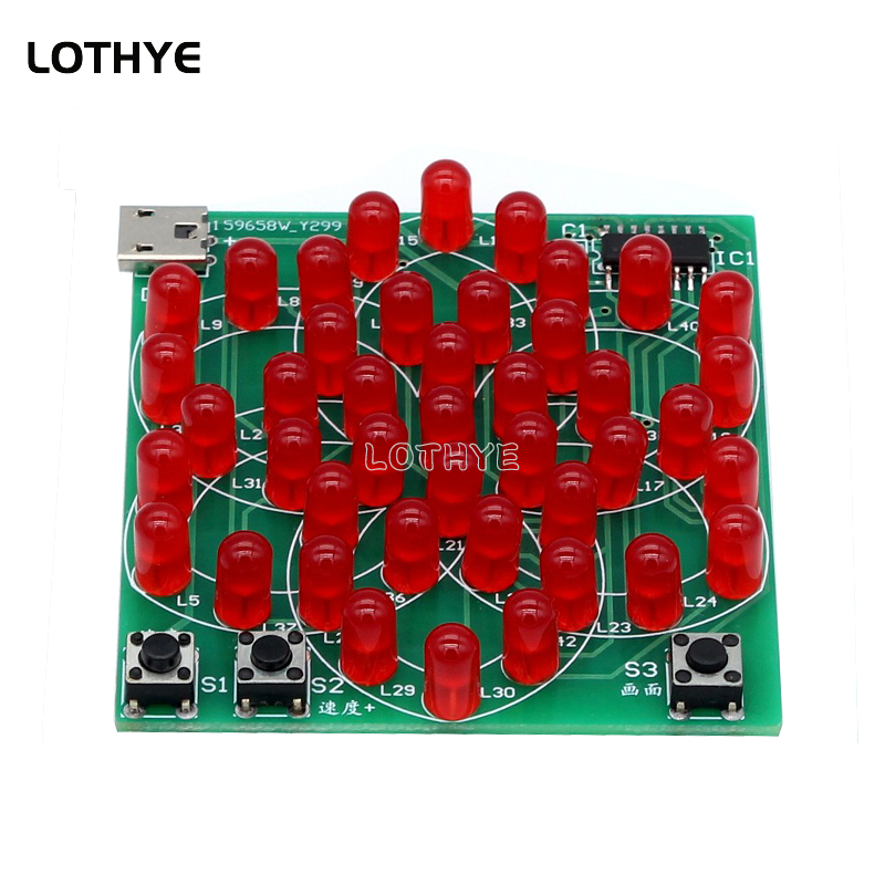 43 LED çok tarzı desen elektro - Diy Electronics Project Kit incelemesi ve fiyatı
