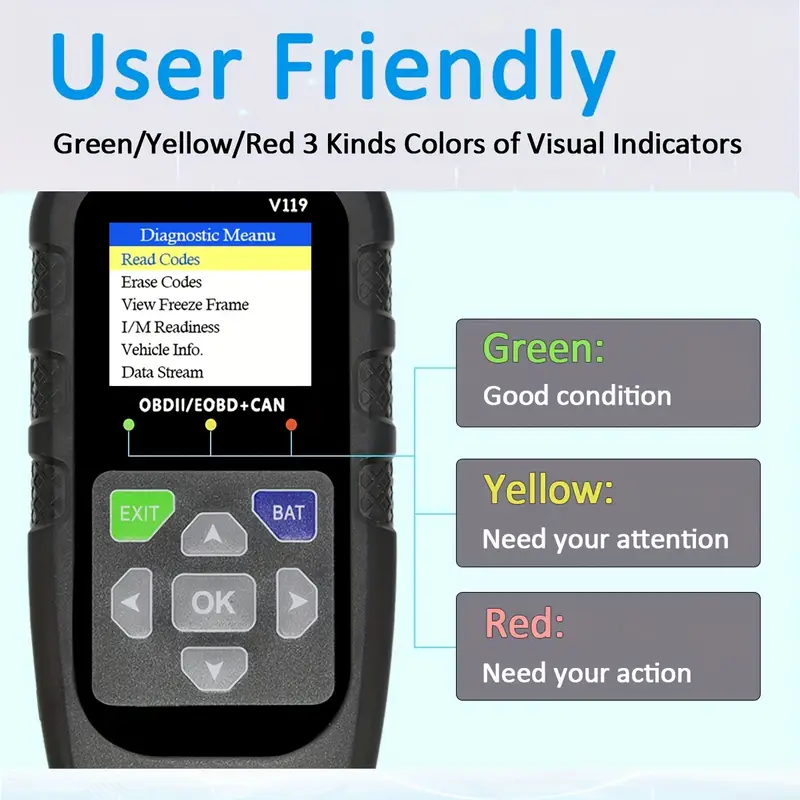 V119 OBD2 Tarayıcı Kod Okuyucu - Logic Analyzer Usb incelemesi ve fiyatı